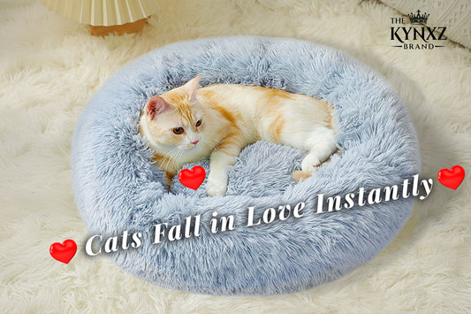 THE KYNXZ BRAND Cloud - Fluffy Marshmallow Donut Bed for Dogs,Cats & Fav Pet❤️