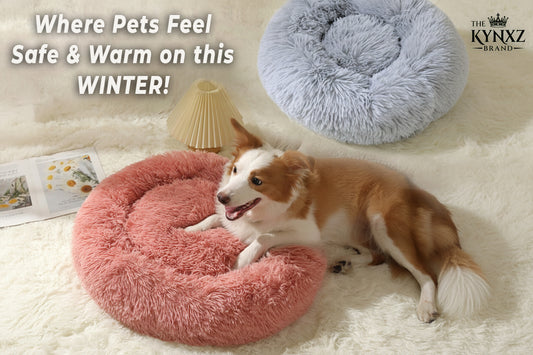 THE KYNXZ BRAND Cloud - Fluffy Marshmallow Donut Bed for Dogs,Cats & Fav Pet❤️