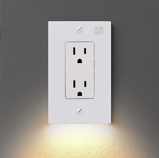 Socket Wall Plate With LED Night Light